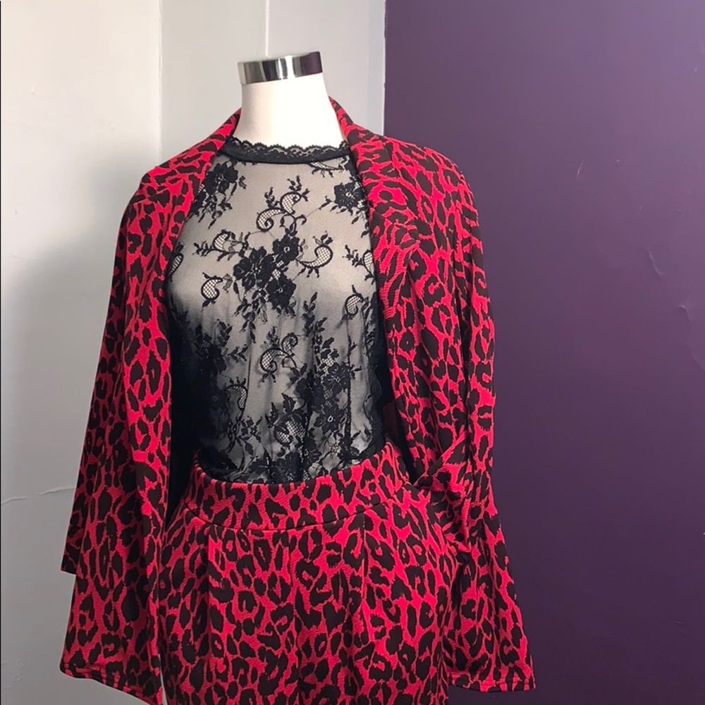 Red Cheetah Print Set